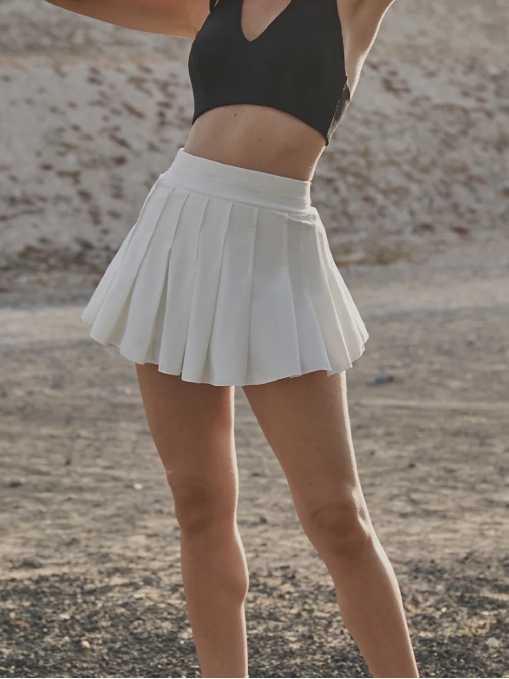 A-LINE PLEATED SKIRT